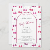 Cherry Baby shower Invitation Kaart (Voorkant)