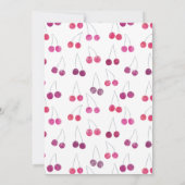 Cherry Baby shower Invitation Kaart (Achterkant)