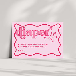 Cherry Baby shower Luier Raffle Enclosure Kaart