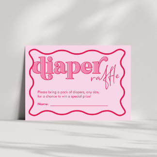 Cherry Baby shower Luier Raffle Enclosure Kaart