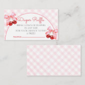 Cherry Baby shower Luier Raffle Enclosure Kaart (Voorkant / Achterkant)