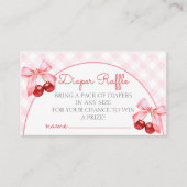 Cherry Baby shower Luier Raffle Enclosure Kaart (Voorkant)