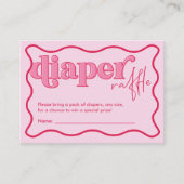 Cherry Baby shower Luier Raffle Enclosure Kaart (Voorkant)