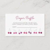 Cherry Baby shower Luier Raffle Informatiekaartje (Voorkant)