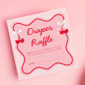 Cherry Baby shower Luier Raffle Informatiekaartje