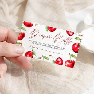 Cherry Baby shower Luier Raffle Informatiekaartje