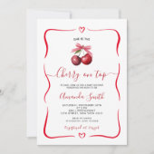 Cherry Baby shower op de top Kaart (Voorkant)