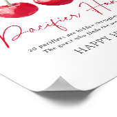 Cherry Baby shower Pacifier Hunt Sign Poster (Hoek)