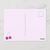 Cherry Baby shower Pink Invitation Briefkaart (Achterkant)