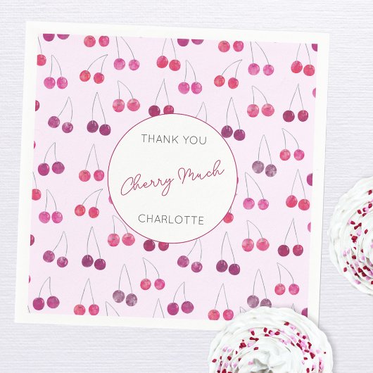 Cherry Baby shower Pink Servet