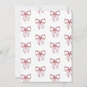 Cherry Baby Shower Sweet Pink Stripes Cute Bow Kaart (Achterkant)