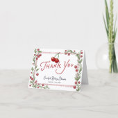 Cherry Baby Shower Thank You Bedankkaart (Voorkant)