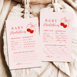 Cherry Baby shower voorspelling & advies spel