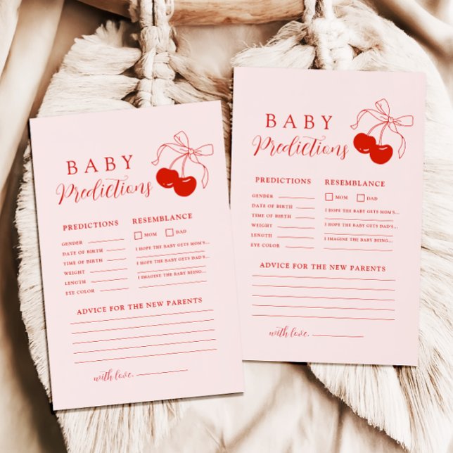 Cherry Baby shower voorspelling & advies spel (Creator heeft geüpload)