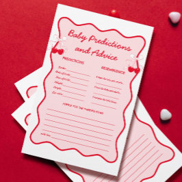 Cherry Baby shower voorspellingen spel