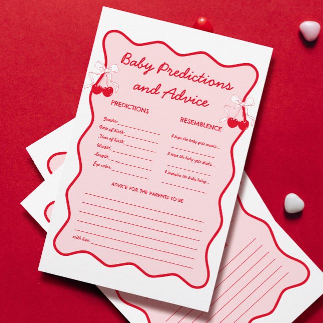 Cherry Baby shower voorspellingen spel (Creator heeft geüpload)