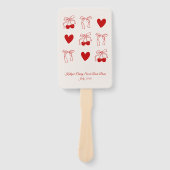 Cherry Bachelorette Party Groom Face Hand Fan Handwaaier (Voorkant)
