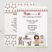 Cherry Baker Uitnodiging (Voorkant / Achterkant)