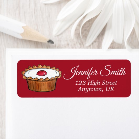 Cherry Bakewell Tart British Food Bakery Café Etiket (Insitu)