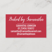 Cherry Bakewell Tart British Food UK Bakery Café Visitekaartje (Achterkant)