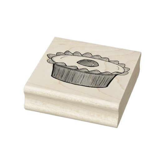 Cherry Bakewell Tart British Food UK Pastry Baking Rubberstempel (Stempel)