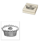 Cherry Bakewell Tart British Food UK Pastry Baking Rubberstempel (Gestempeld)
