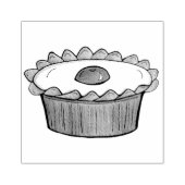 Cherry Bakewell Tart British Food UK Pastry Baking Rubberstempel (Afrduk)