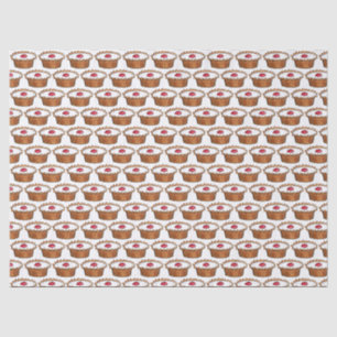 Cherry Bakewell Tart British Food UK Pastry Baking Tissuepapier