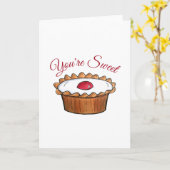 Cherry Bakewell Tart England British Food Sweet Kaart (Gele Bloem)