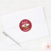 Cherry Bakewell Tart England British Food Sweet Ronde Sticker (Envelop)