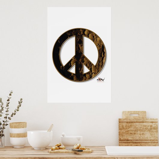 Cherry Bark Peace Poster (Keuken)
