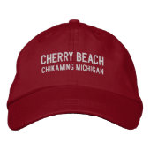 Cherry Beach Michigan Embroidered Baseball Hat Geborduurde Pet (Voorkant)