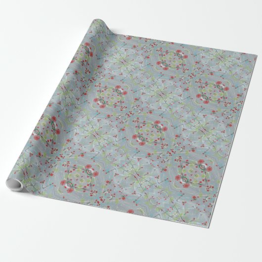 Cherry Berries Gift Wrap Cadeaupapier (Uitgerold)