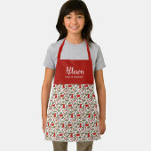  Cherry Berries Pattern Meisjes Chef Training Schort (Insitu)