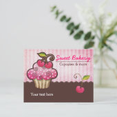 Cherry Berry Cupcake Briefkaarten (Staand voorkant)