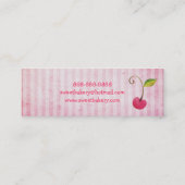 Cherry Berry Cupcake Mini Visitekaartjes Labels (Achterkant)