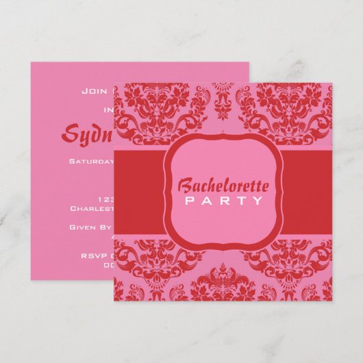 Cherry Berry Delight met Square naamplaat Kaart (Voorkant / Achterkant)