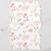 Cherry Berry Pattern-schrijfpapier met deksel Briefpapier (Achterkant)