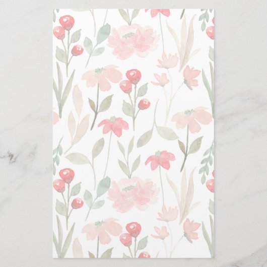 Cherry Berry Pattern-schrijfpapier met deksel Briefpapier (Achterkant)