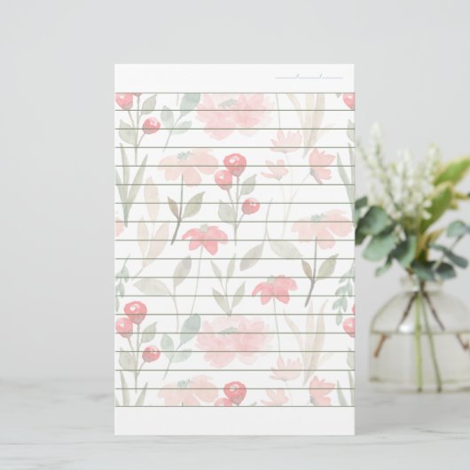 Cherry Berry Pattern-schrijfpapier met deksel Briefpapier (Staand voorkant)