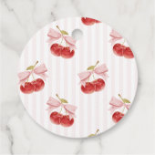 Cherry Birthday Favor Tag Bedankjes Labels (Achterkant)