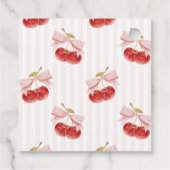 Cherry Birthday Favor Tag Bedankjes Labels (Achterkant)