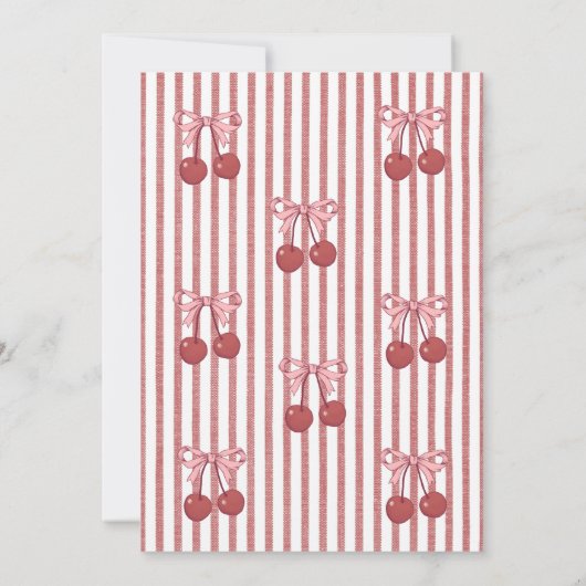 Cherry Birthday Kaart (Achterkant)