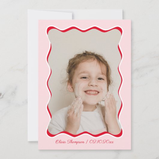 Cherry Birthday Party Theme Kinder Kaart (Achterkant)