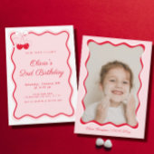 Cherry Birthday Party Theme Kinder Kaart