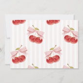 Cherry Birthday Photo Thank You Kaart (Achterkant)