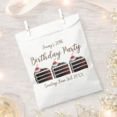 Cherry Black Forest Cake Slice Birthday Party Food Bedankzakje (Geknipt)