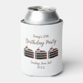 Cherry Black Forest Cake Slice Birthday Party Food Blikjeskoeler (Blikje Voorkant)