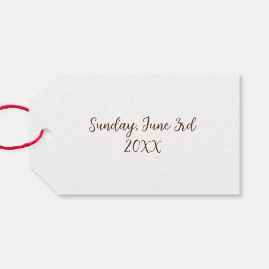 Cherry Black Forest Cake Slice Birthday Party Food Cadeaulabel (Achterkant Horizontaal)