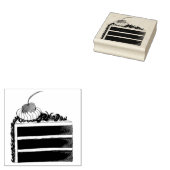 Cherry Black Forest Cake Slice Birthday Party Food Rubberstempel (Gestempeld)